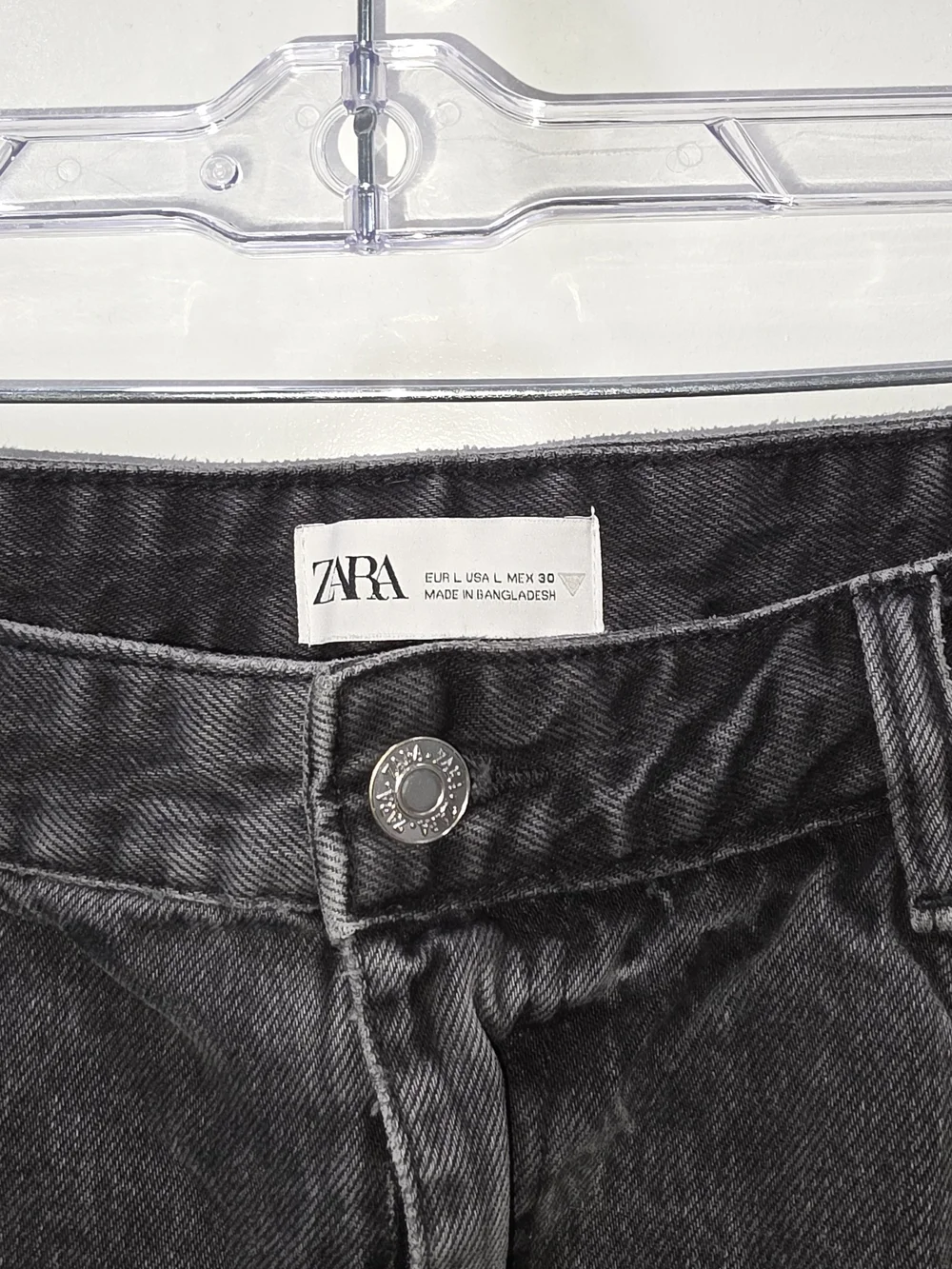 Zara Black Denim Mini Skirt